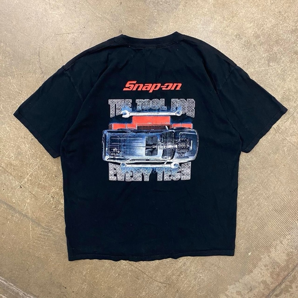 Vintage Snap-On Tools The Tool For Every Tech Car T-Shirt Chrome 2000s Size XL